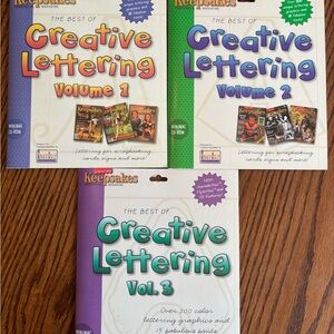 Creative Lettering Volumes 1, 2 and 3 CD-ROMs Creating Keepsakes Scrapbooking